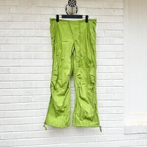 Happily Grey Chartreuse Lime Green Cargo Utility Pants